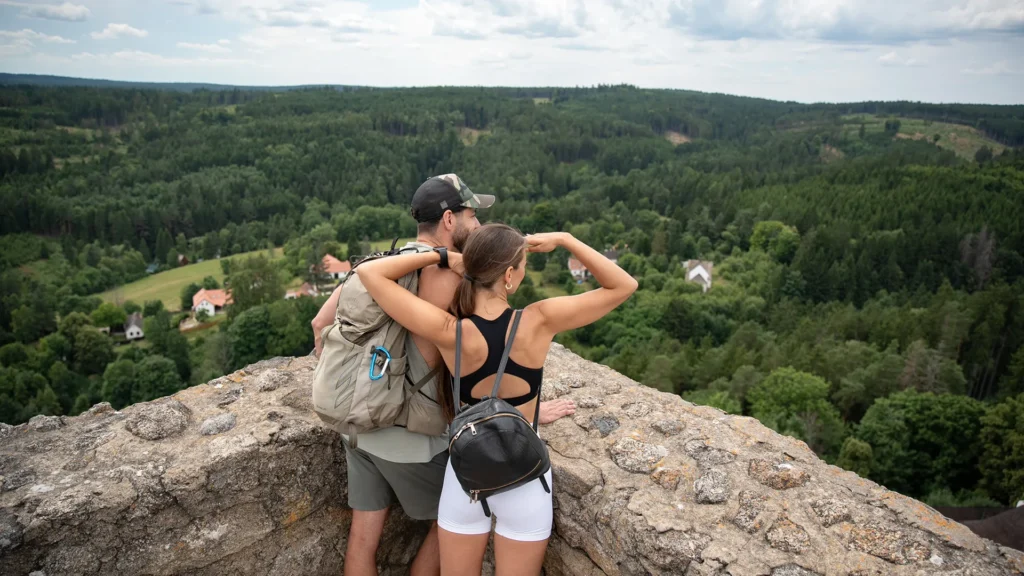 Výhled z hradu Landštejn - Česká Kanada