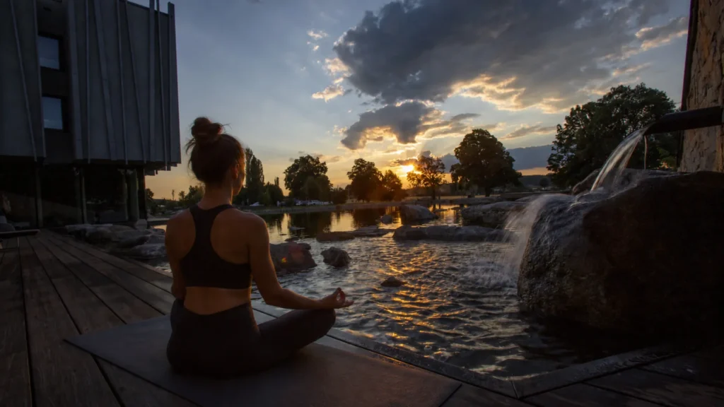 ranní sluneční meditace
